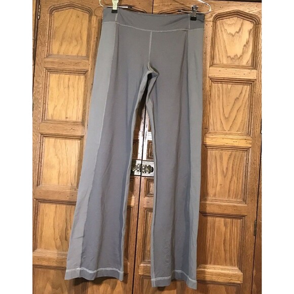 Lululemon Activewear Pants Women's 6 Tall Bi-tone Gray Flare Leg Yoga Leggings - Picture 3 of 10